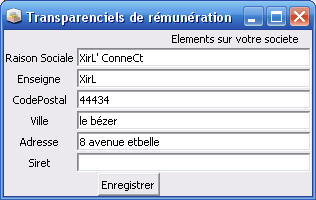 Elements sur votre soci�t�